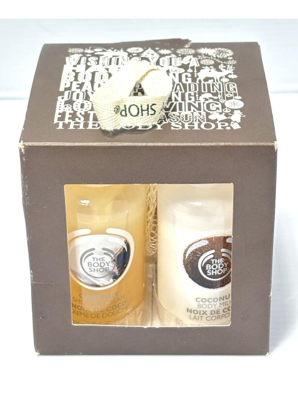 The Body Shop Coconut Body Care Gift Set3pc Shower Cream Body Mini Milk Duo Box